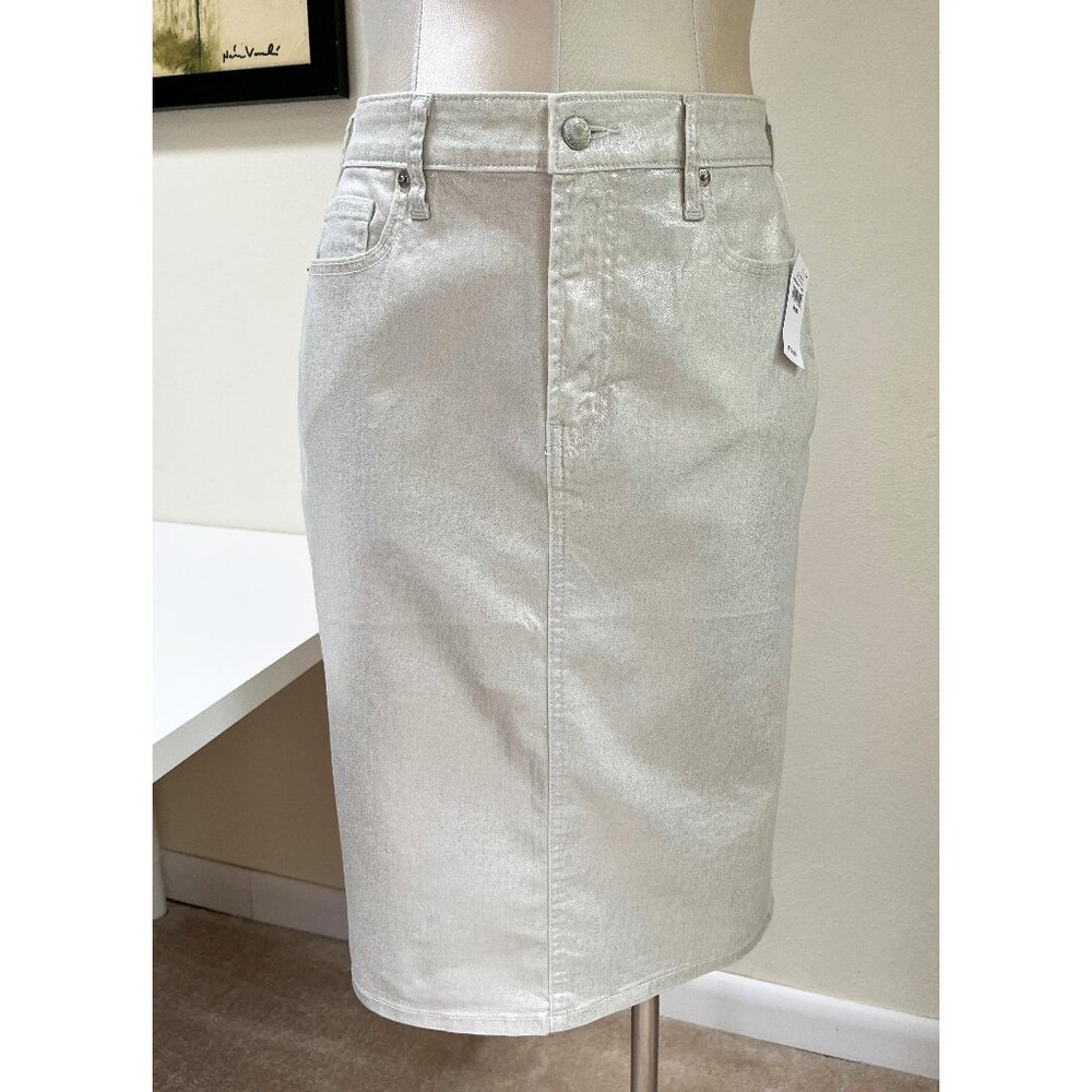 NWT Gap Shine Denim Midi Skirt